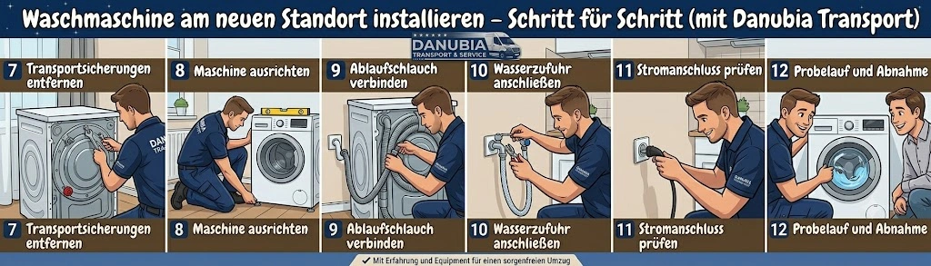 Waschmaschine für den Umzug vorbereiten 